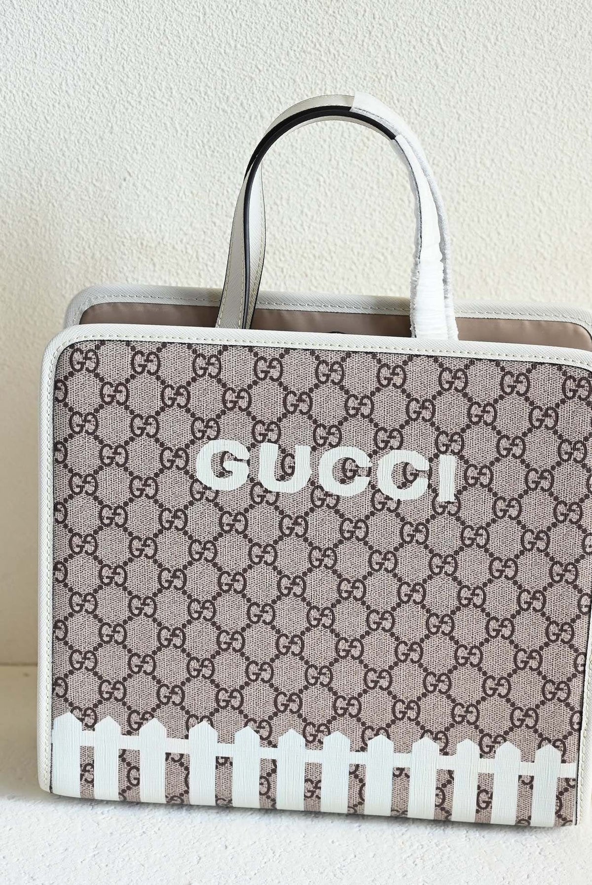 GUCCI CHILDREN'S DOG PRINT TOTE BAG
