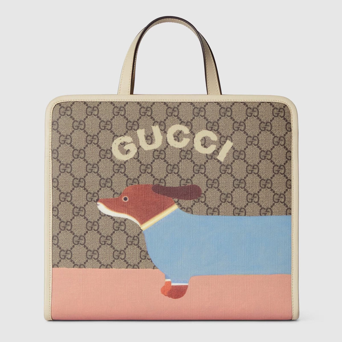 GUCCI CHILDREN'S DOG PRINT TOTE BAG