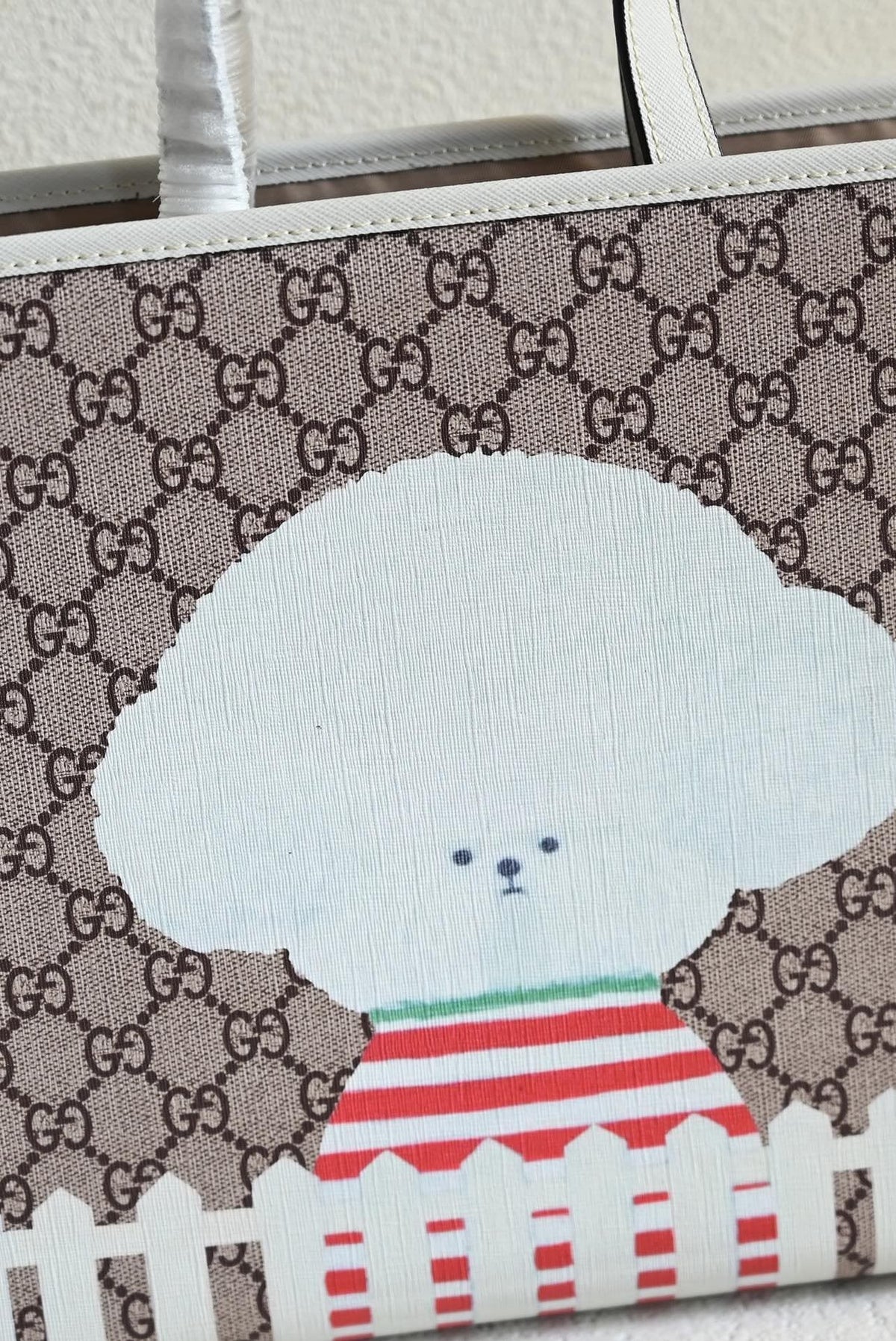 GUCCI CHILDREN'S DOG PRINT TOTE BAG