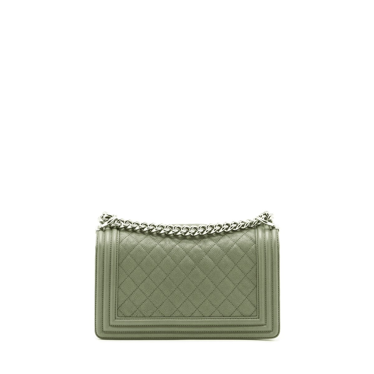 CHANEL MEDIUM BOY BAG CAVIAR LIGHT GREEN